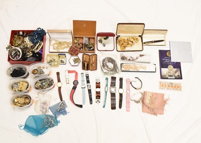 Lot 174 - Collection of costume jewellery and watches