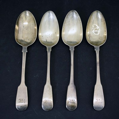 Lot 275 - Four silver tablespoons