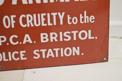 Lot 247 - Vintage enamel sign - Royal Society for Prevention of Cruelty to Animals