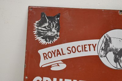Lot 247 - Vintage enamel sign - Royal Society for Prevention of Cruelty to Animals