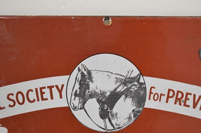 Lot 247 - Vintage enamel sign - Royal Society for Prevention of Cruelty to Animals
