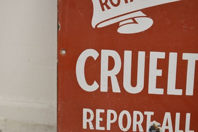 Lot 247 - Vintage enamel sign - Royal Society for Prevention of Cruelty to Animals