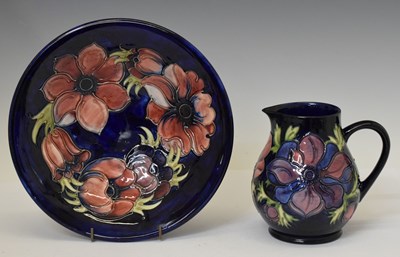 Lot 561 - Moorcroft - A jug and bowl in the Anemone pattern