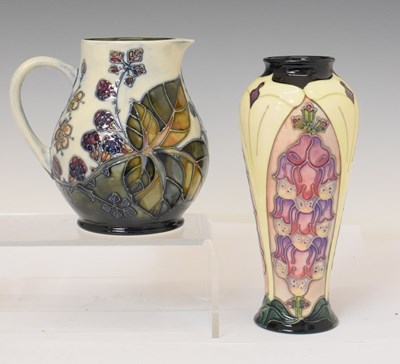 Lot 562 - Moorcroft - Vase of baluster form in the Foxglove pattern and another