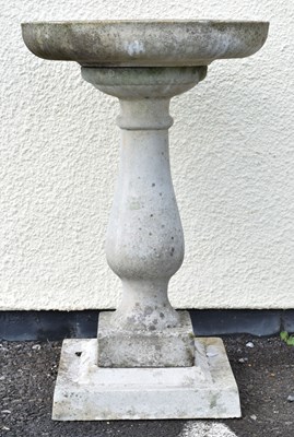 Lot 745 - Composite stone bird bath