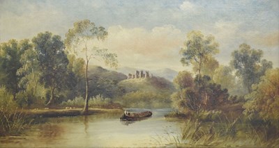 Lot 628 - Henry Harris (1852 - 1926) - Oil on canvas - Keswick Castle, Lake District