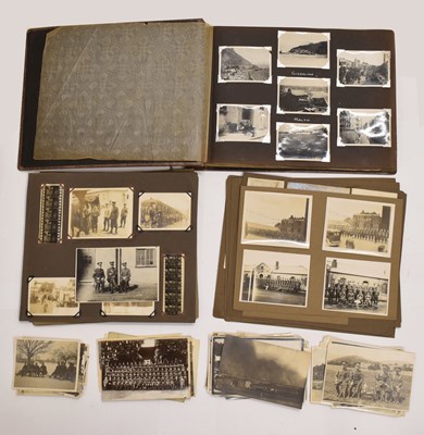 Lot 430 - Early 20th century album of printed photographs, etc