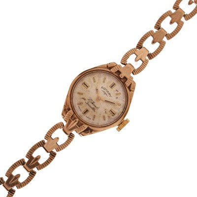 Lot 194 - Rotary - Lady's 9ct gold bracelet watch