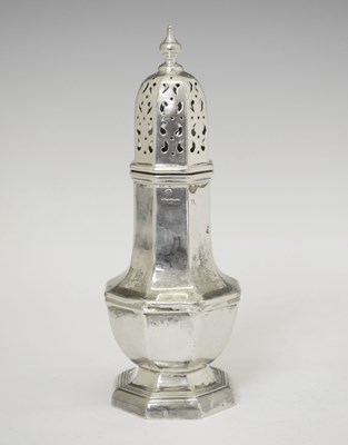 Lot 307 - Edward VII silver sugar caster