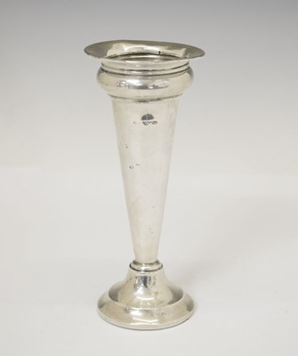 Lot 306 - George V silver bud vase