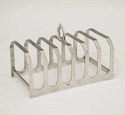 Lot 219 - George VI silver toast rack