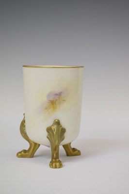 Lot 330 - Harry Davis for Royal Worcester - Porcelain vase of cylindrical form