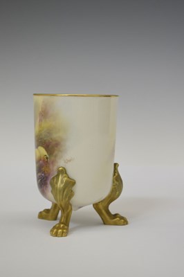 Lot 330 - Harry Davis for Royal Worcester - Porcelain vase of cylindrical form