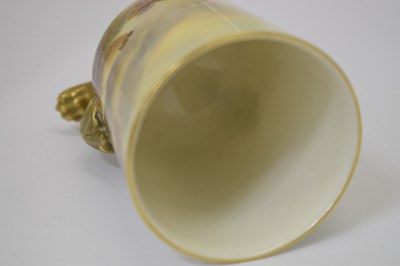 Lot 330 - Harry Davis for Royal Worcester - Porcelain vase of cylindrical form