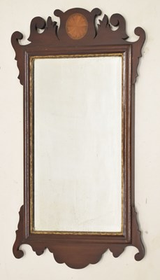 Lot 702 - George III style walnut fret framed wall mirror