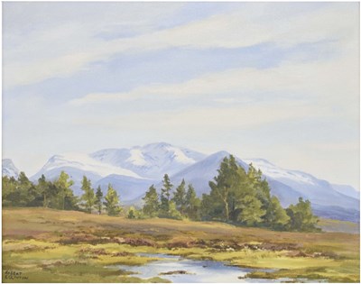 Lot 609 - Robert Egginton (b.1943) - Oil on canvas - 'Braeriach Near Aviemore'