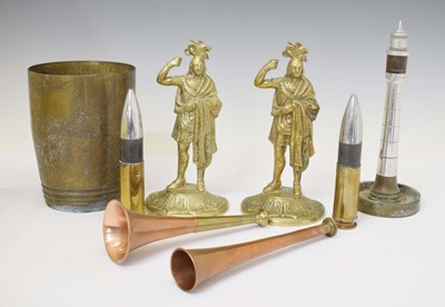 Lot 468 - Collection of brass and trench art