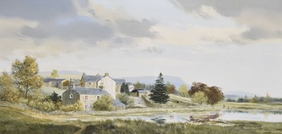 Lot 661 - Michael Barnfather (b.1934) - Oil on canvas - 'Autumn Walk In Kendal'