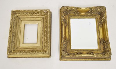 Lot 495 - 19th century giltwood and gesso picture frame, etc