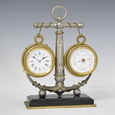 Lot 471 - Naval Interest: Late Victorian or Edwardian anchor form compendium or weather station