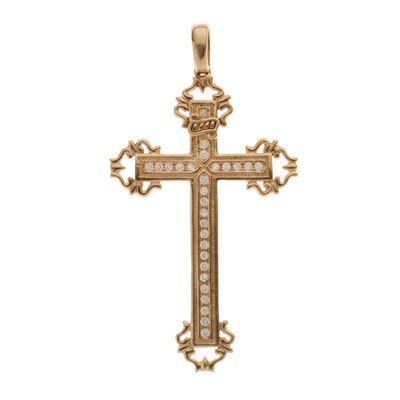 Lot 91 - 9ct gold cross pendant