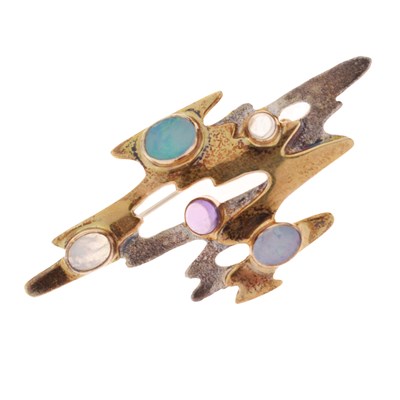 Lot 151 - Paula Bolton 'Monet Reflections' silver brooch