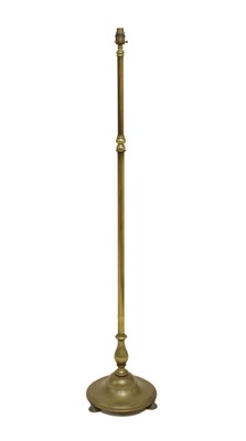 Lot 473 - Early 20th century brass standard lamp