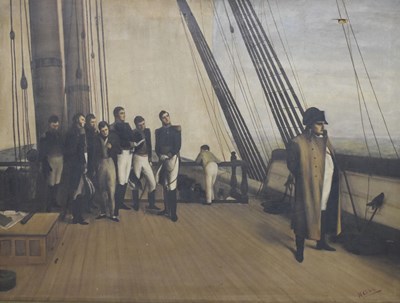 Lot 626 - After William Quiller Orchardson (1832-1910) - Oil on canvas - Napoleon on Board the Bellerophon