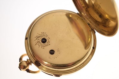 Lot 134 - Late Victorian 18ct gold open face pocket watch, W. Harris, Liverpool