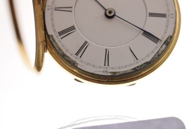Lot 134 - Late Victorian 18ct gold open face pocket watch, W. Harris, Liverpool