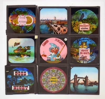 Lot 509 - Nine assorted glass 'magic lantern' slides