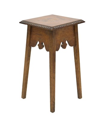 Lot 737 - Early 20th century Arts & Crafts inlaid oak occasional table or stand