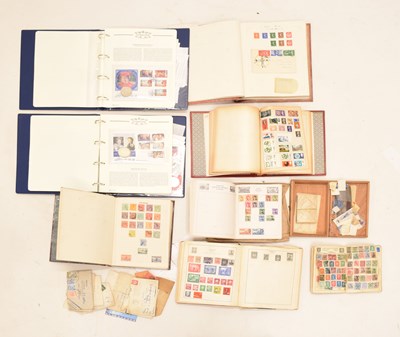 Lot 424 - Assorted GB, World and Commonwelath stamps in albums inc. numismatic covers