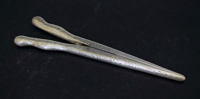 Lot 228 - Victorian silver glove stretchers