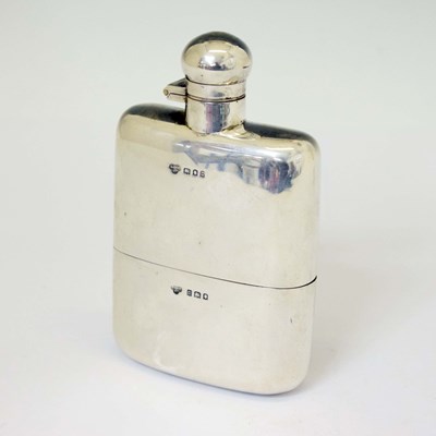Lot 324 - George V silver flask