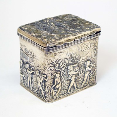 Lot 325 - Edward VII silver table box / tea caddy