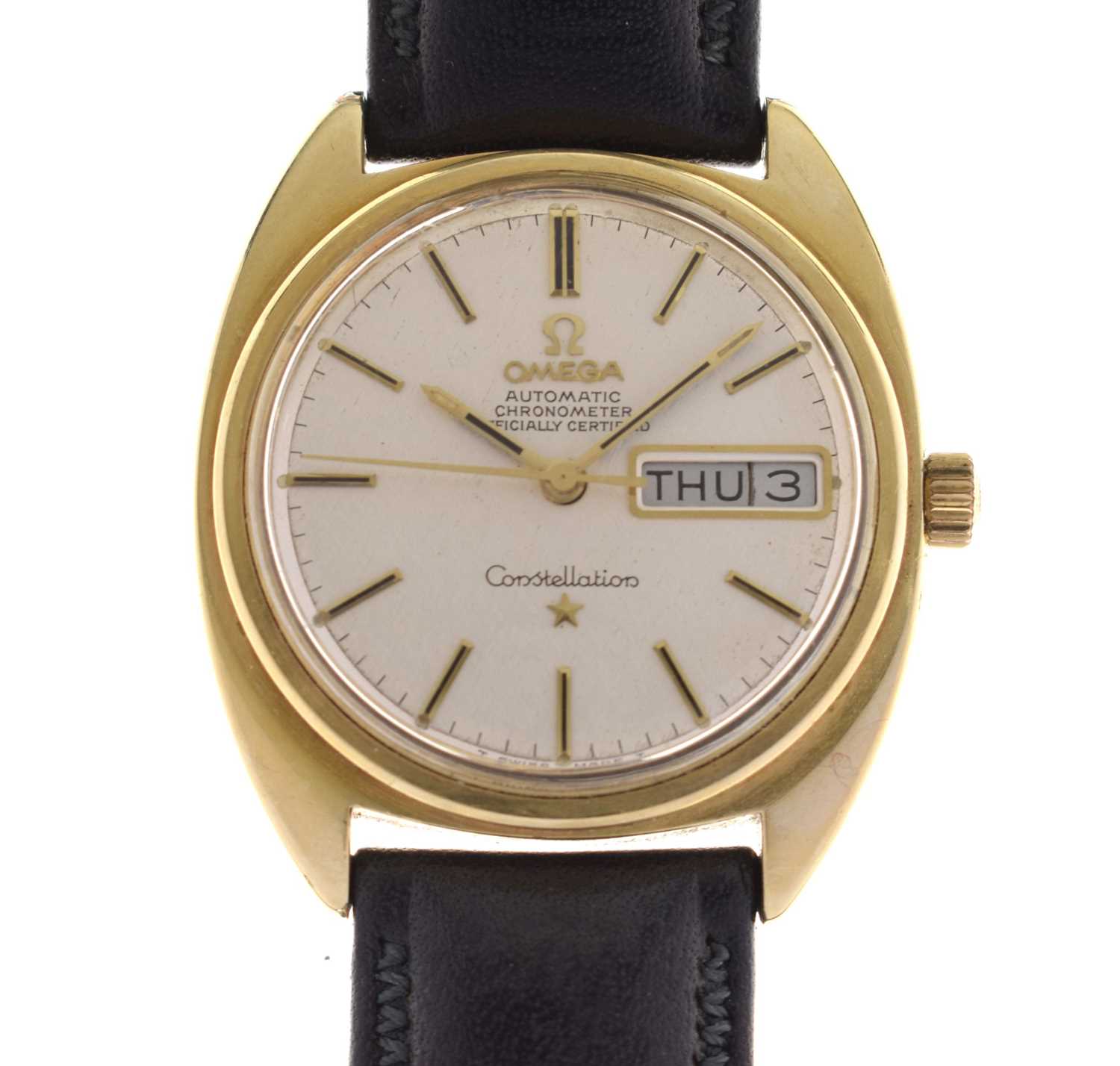 Lot 117 - Omega - Constellation Chronometer gold plated wristwatch, ref. CD 168019