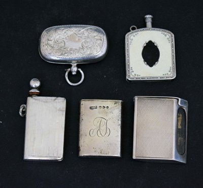 Lot 230 - Four silver vesta cases, etc