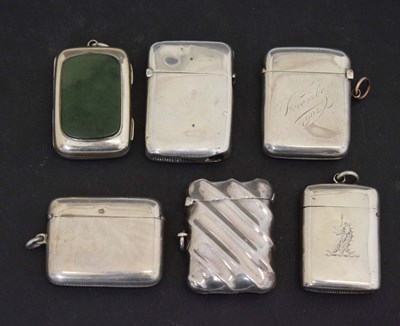 Lot 234 - Six silver vesta cases