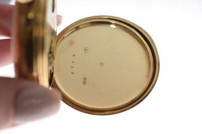 Lot 135 - Late Victorian 18ct gold cased open face pocket watch, John Adams, Coventry