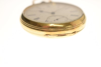 Lot 135 - Late Victorian 18ct gold cased open face pocket watch, John Adams, Coventry
