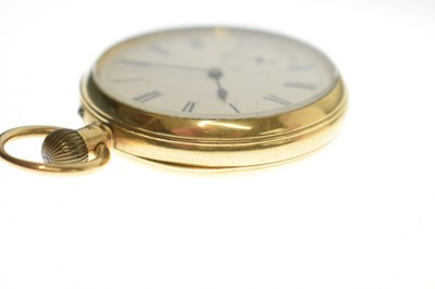 Lot 135 - Late Victorian 18ct gold cased open face pocket watch, John Adams, Coventry