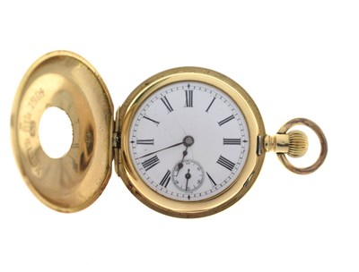 Lot 139 - Early 20th century Continental yellow metal cased fob watch