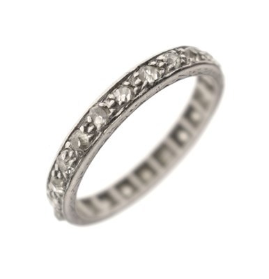 Lot 3 - Platinum and diamond full eternity ring