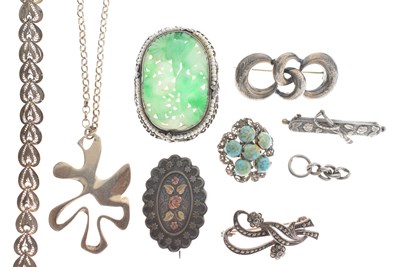Lot 160 - Collection of silver and white metal jewellery