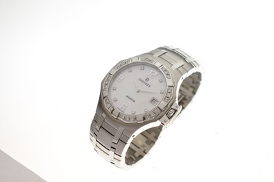Lot 123 - Concord - Saratoga diamond-set stainless steel bracelet watch, ref. 14.C2.1894