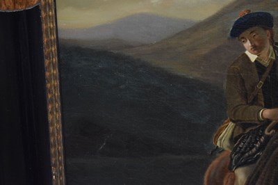 Lot 389 - Attributed to Daniel Adolphe Robert Jones (1806-1874) - Oil on canvas - Ghillie on pony