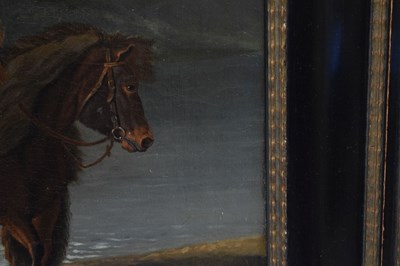 Lot 389 - Attributed to Daniel Adolphe Robert Jones (1806-1874) - Oil on canvas - Ghillie on pony