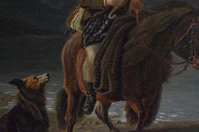 Lot 389 - Attributed to Daniel Adolphe Robert Jones (1806-1874) - Oil on canvas - Ghillie on pony