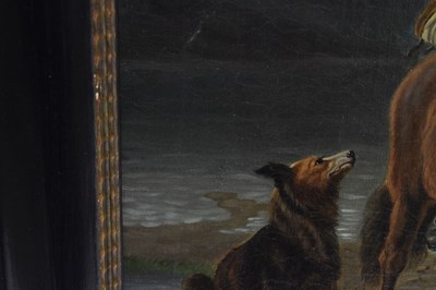 Lot 389 - Attributed to Daniel Adolphe Robert Jones (1806-1874) - Oil on canvas - Ghillie on pony